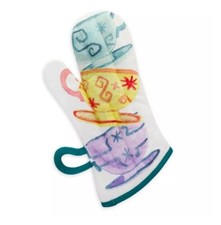 Disney Parks 2021 Alice Wonderland Mad Tea Party Cups Oven Mitt NEW W/ TAG 