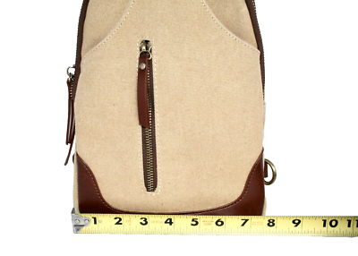 ANTIK KRAFT Samara Sling Backpack Camel Tan Canvas Brown  display picture 3