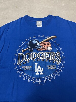 Vintage Los Angeles LA Dodgers Blue Shirt Men L | eBay
