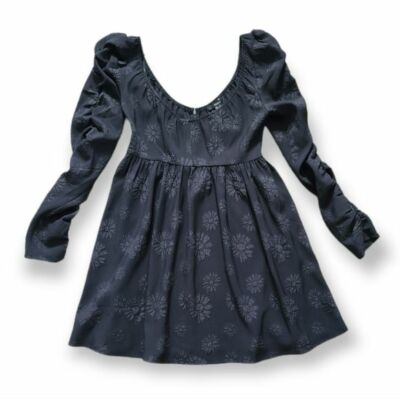 Forever21 Black Floral Embroidered Dress NWT | eBay