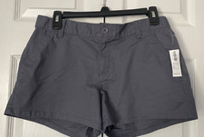 NEW OLD NAVY Girls Size 14 Plus Gray Cotton Chino Shorts