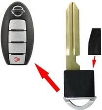 New Emergency Insert Uncut Chipped (46)  Blank Blade For Nissan Prox Smart Keys