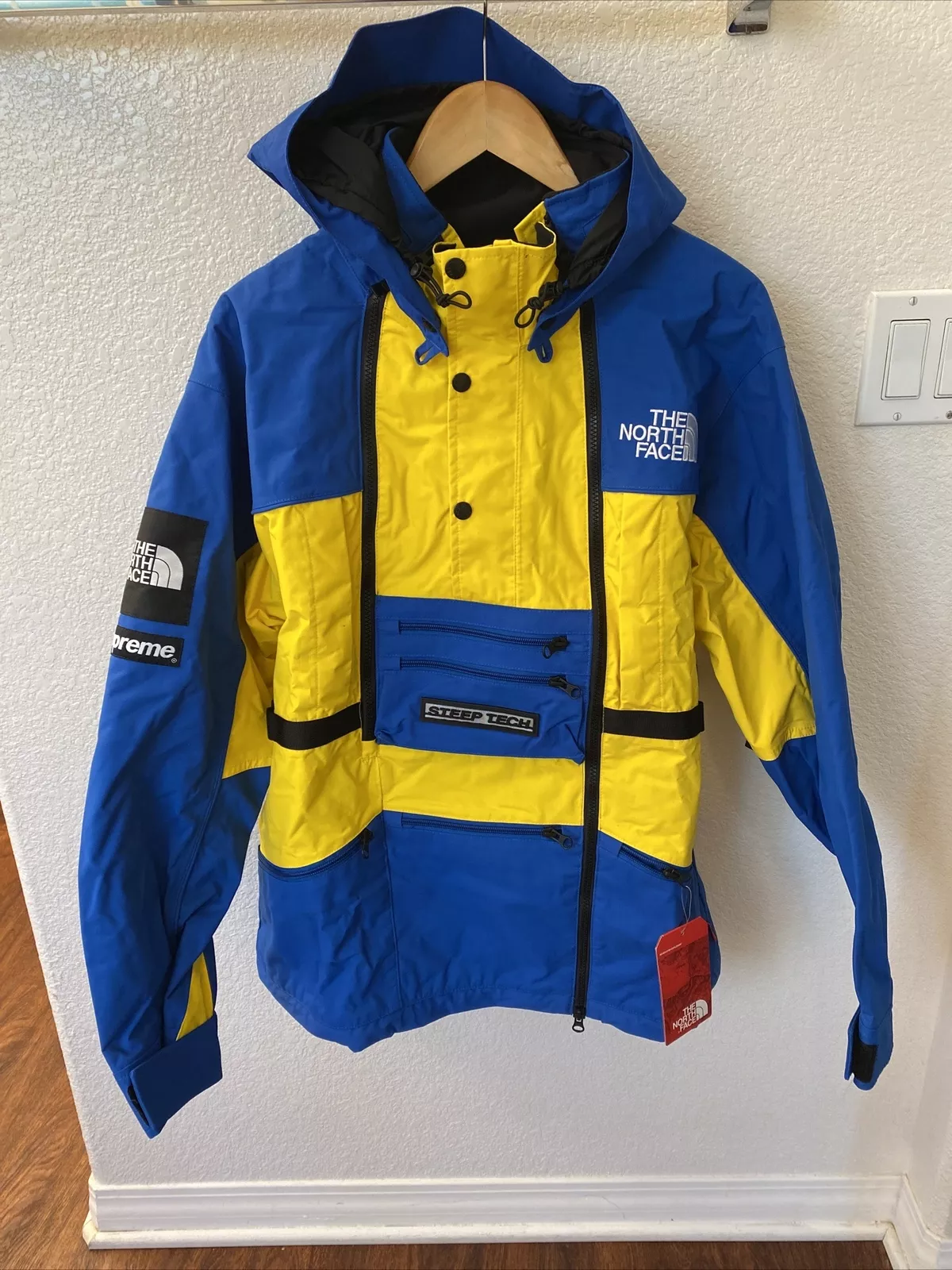 SUPREME x THE NORTH FACE STEEP TECH VESTE À CAPUCHE   BLEU SNORKEL *DEADSTOCK*