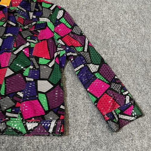 Ruby Rd. Jacket Women's Shiny Multi-Color Stretch Jean-Style Shimmery Size 16 - Picture 2 of 18