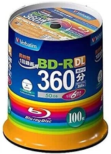 Verbatim VBR260RP Blank Blu-ray BD-R DL 50GB 1-6x 100 discs100SV1 Inkjet Printab