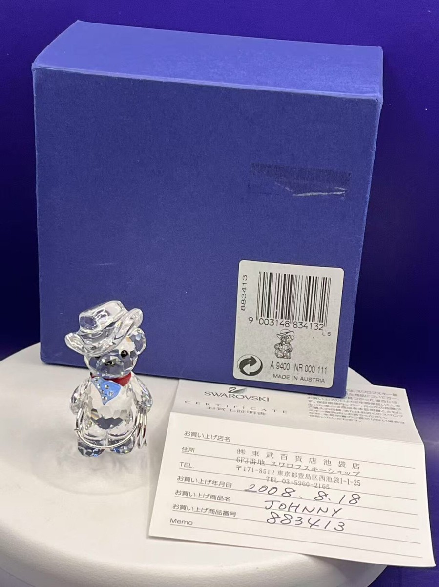 Swarovski クリスベア Kris Bear - Johnny Swarovski Crystal Figurine Johnny Cowboy Kris Bear 883413 in Box