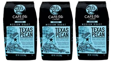 3 Bags HEB Cafe Ole  Texas Pecan Coffee Whole Bean or Ground 12-Ounce Ea