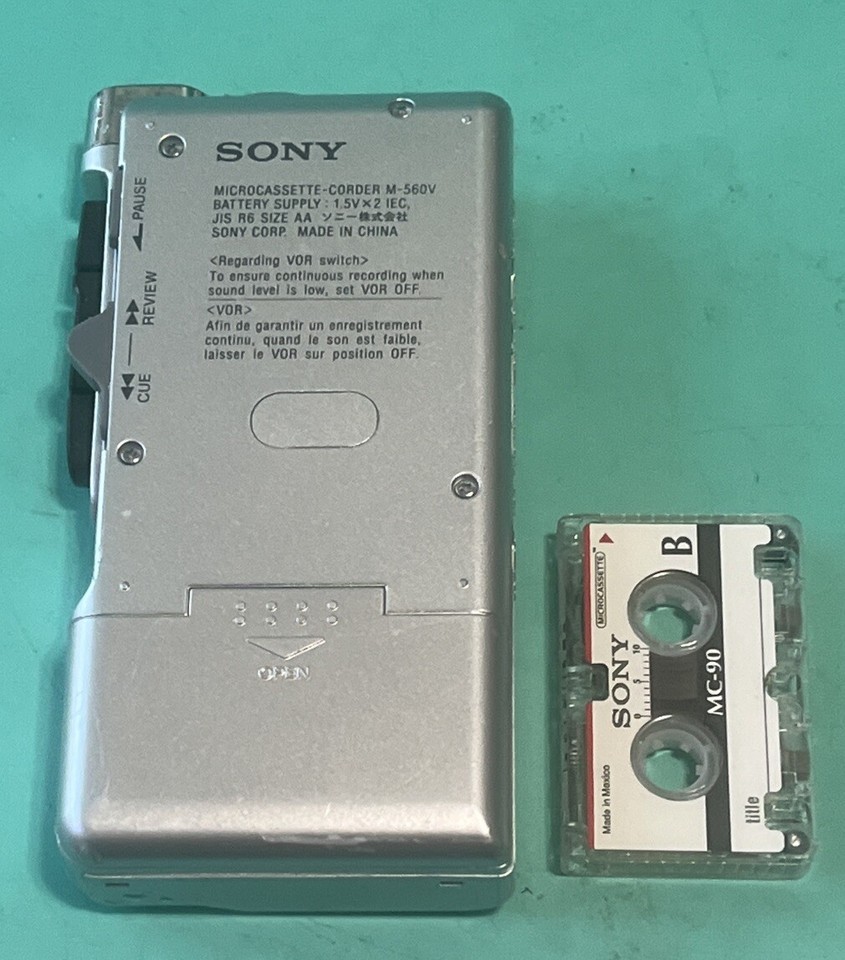 Sony MicrocassetteCorder M560V VOR Handheld Voice Recorder Tested