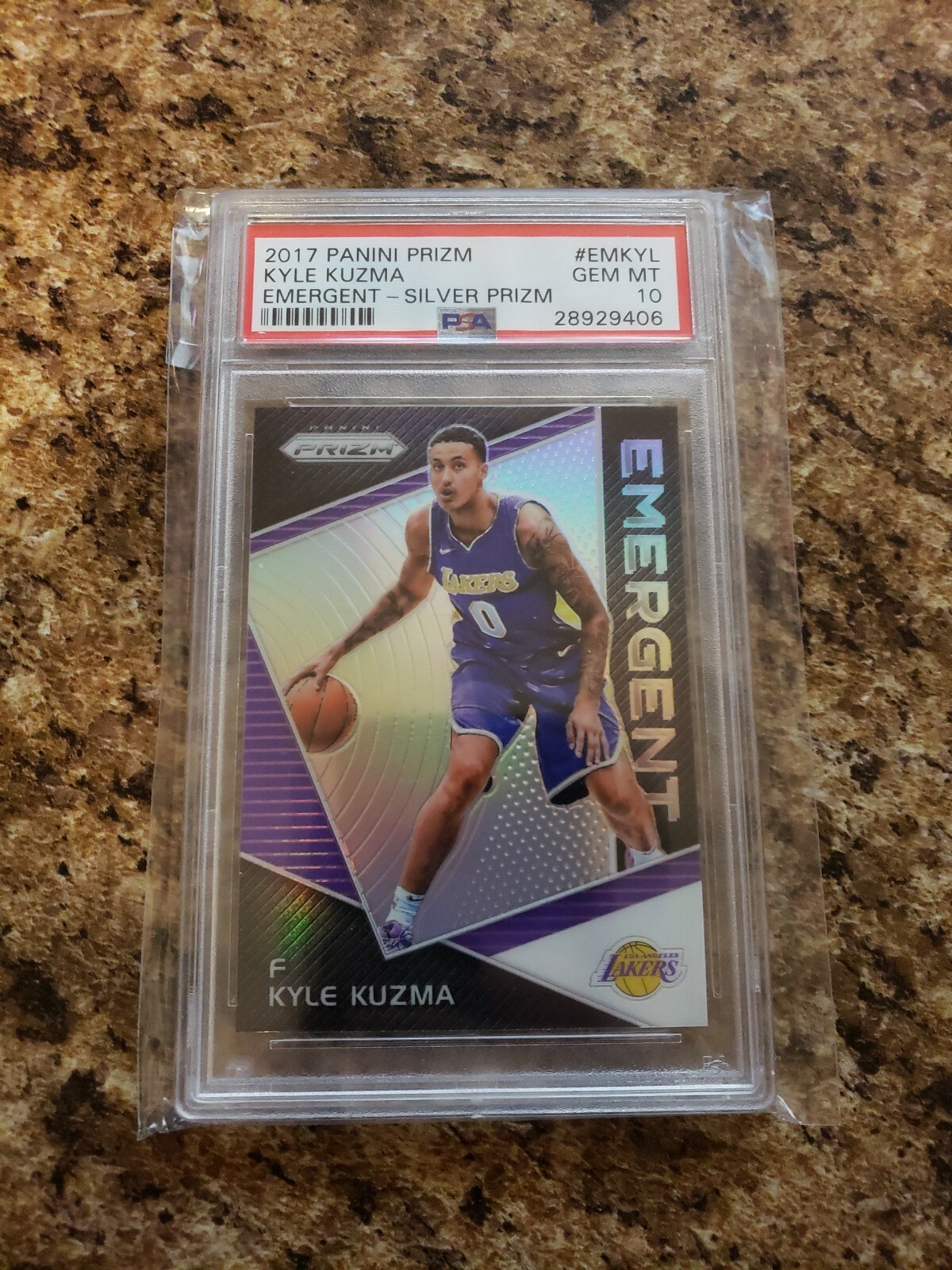 2017 Panini Prizm Emergent Kyle Kuzma Rookie PSA 10 GEM MINT