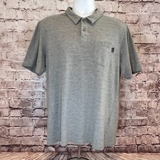 Oakley Men's Gray Short Sleeve Regular Fit Casual Collared Polo Shirt Size Large