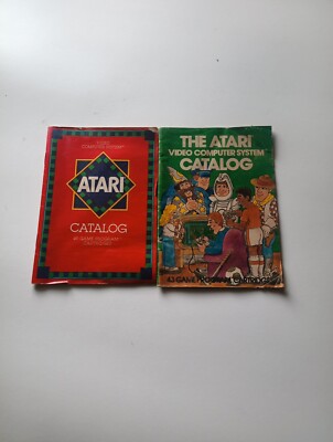 2 Original Vintage ATARI  Video GAME PROGRAM CARTRIDGE CATALOG 1981