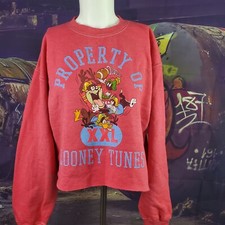 Looney Tunes Crop Top Sweatshirt Ladies Size Medium A19