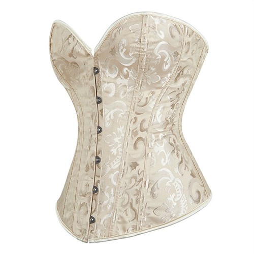 Sophisticated Lace Up Corset Tube Top for Women with Sleek Front Button - Picture 7 of 42