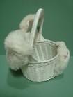 Vintage Fact Games & Gifts Plush Bunny Rabbit Easter Basket  White / Pink — photo 2