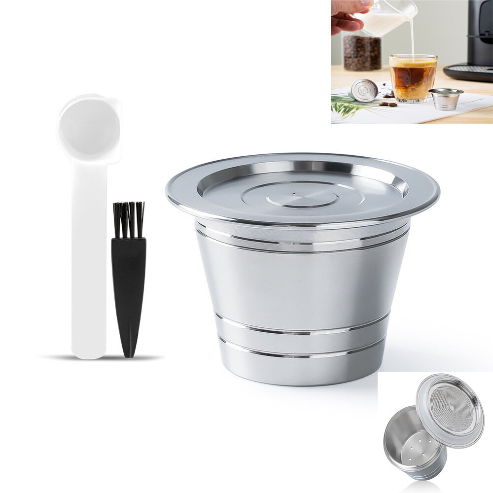 For Instant Coffee Machine Reusable Stainless Steel Coffee Powder Filter Cup