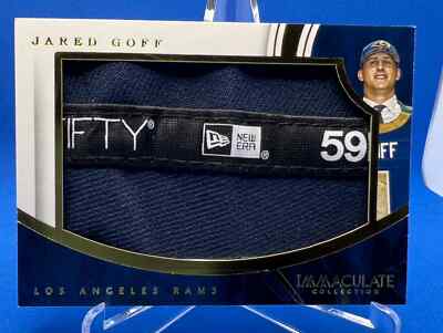 2016 panini Jared Goff Immaculate RARE only 7/15 cap player worn massive hit FAT