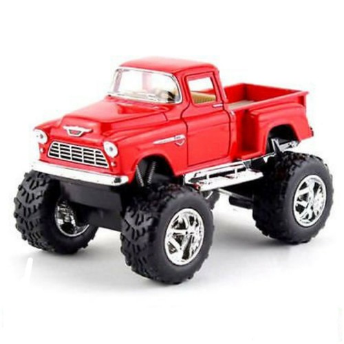 5330B Kinsmart Off Road Big Foot Monster 1955 Chevrolet Stepside PickUp 4X4Truck1:32 - Photo 1 sur 3