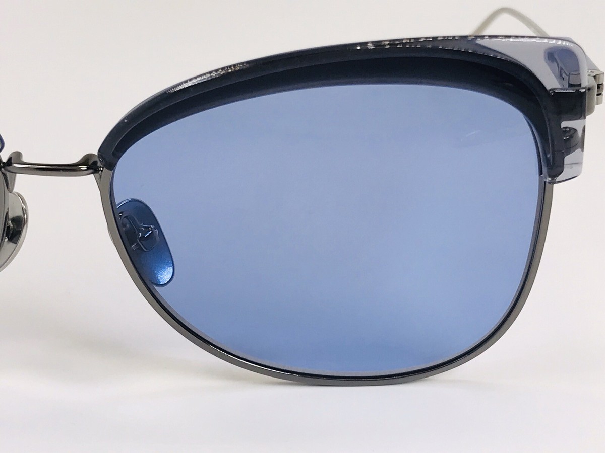 New Calvin Klein CK19701S 419 Crystal Slate Sunglasses with Case Calvin Klein Ladies Blue Cat Eye Sunglasses CK19701S 419 59  main image 2