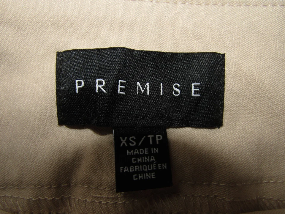 Premise хаки лодыжки брюки размер XS вискоза нейтральный минималистский работы офиса современный - Изображение 3 из 4