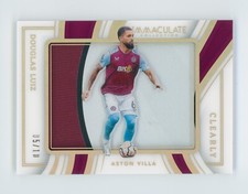 2023-24 Douglas Luiz Panini Immaculate Clearly Gold Jersey Patch Card 5/10