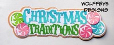 CRAFTECAFE CHRISTMAS KID TITLE premade paper piecing scrapbook DIECUT piece 3D