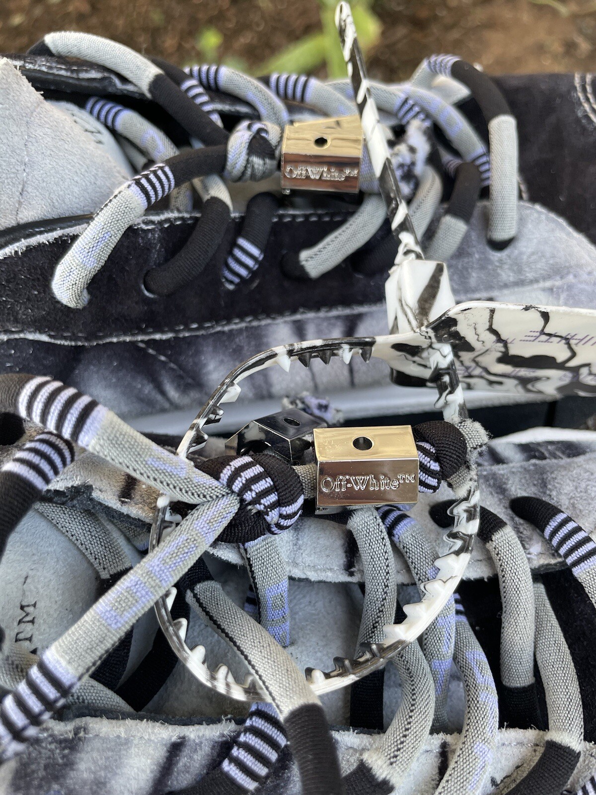 Off-White Sponge Platform Cow Suede Sneakers Blac… - image 11