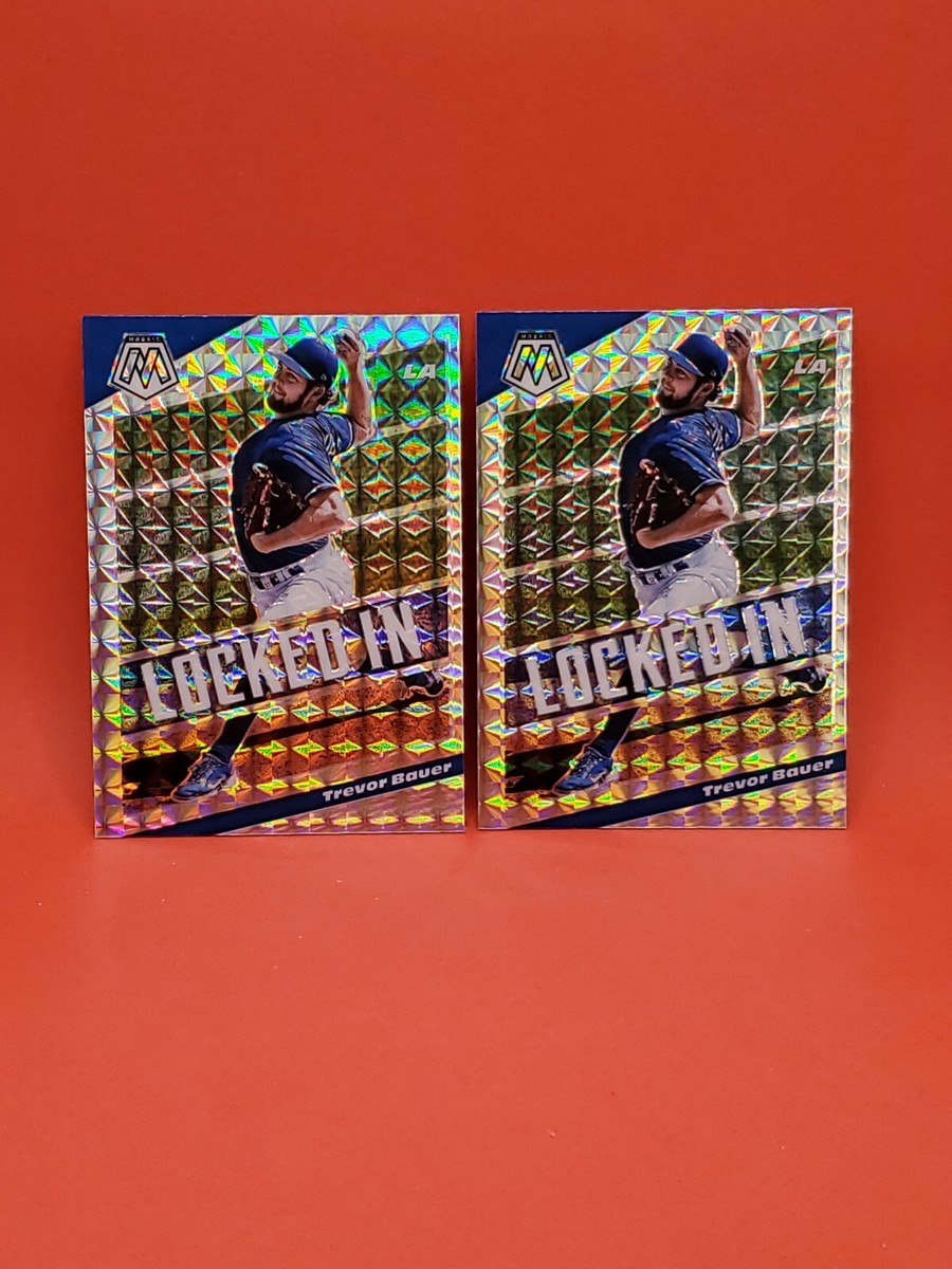 Trevor Bauer (2) Lot 2021 Mosaic Locked In Silver Mosaic Parallel