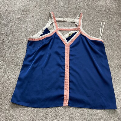 Forever 21 Silk Sleeveless Top Womens 3XL Halter Tank Flowy