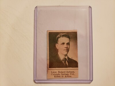 Lieutenant Roland Jackson Colorado Springs Colorado 1919 World War 1 ...