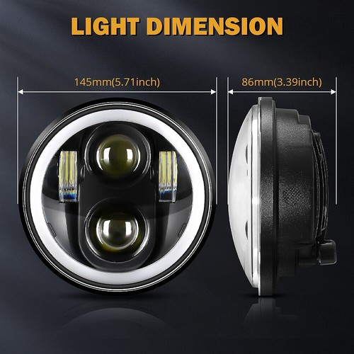 4PCS 5-3/4'' 5.75" INCH LED Headlights HI/LO Beam DRL for 1970-78 Toyota Corona - Picture 8 of 12