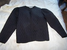 Vintage Black Jonquil Quilted Puffer Jacket Size 12 in Excellent Condition