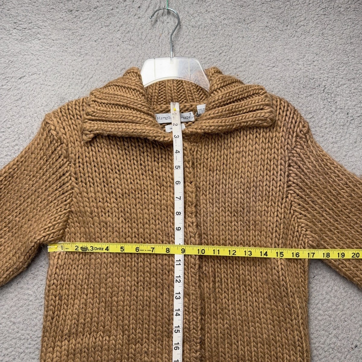 トップス SG Line Knit Cardigan (Brown) Eastside Westside Cardigan Sweater Womens L Brown Hand Knit