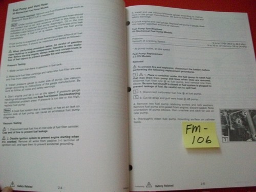 1998 OMC STERN DRIVES-FUEL SYSTEMS "BY" SERIES SERVICE MANUAL #501201 EXC - Picture 3 of 8