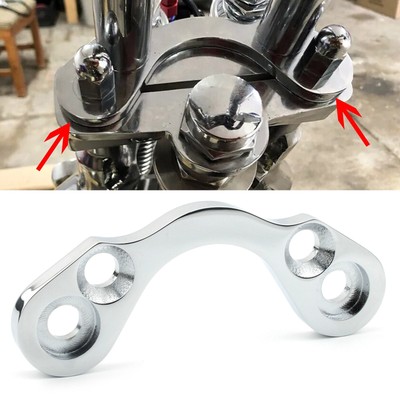 For Harley DNA Paughco Chrome Springer Handlebar Tree Adapter Clamp 4.75''  3.5''