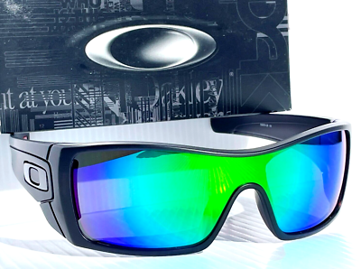 NEW Oakley BATWOLF Matte Blackout POLARIZED Galaxy Jade lens