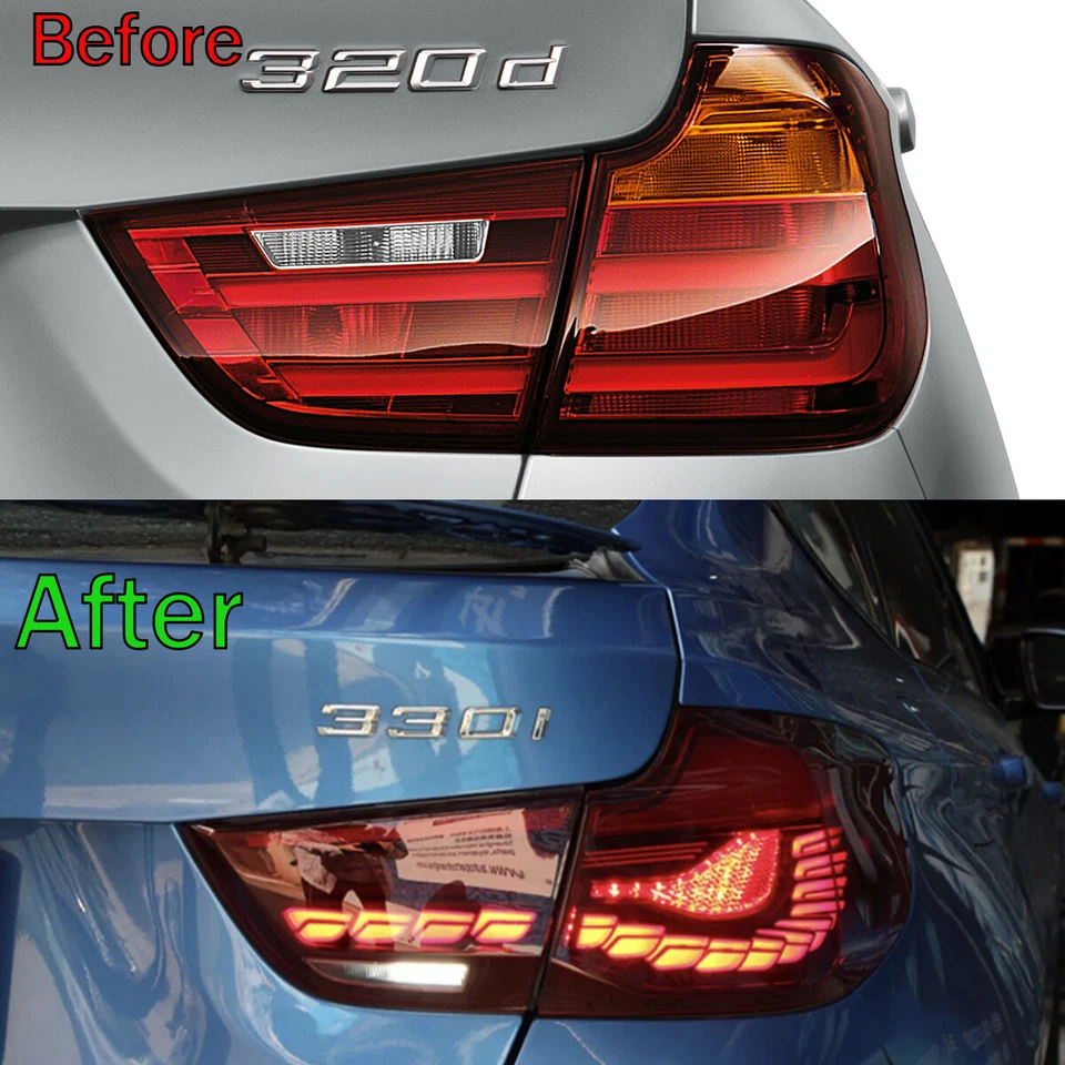 For BMW 3 Series GT F34 LED Red Lens Left + Right GTS Rear Tail Lights 2013-2019 — 第 2/4 张图片