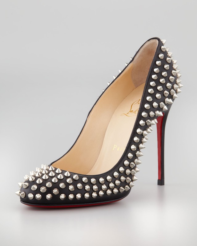 100% AUTHENTIC NEW WOMEN LOUBOUTIN FIFI SPIKES 100 NAPPA  PUMPS/HEELS US 6.5