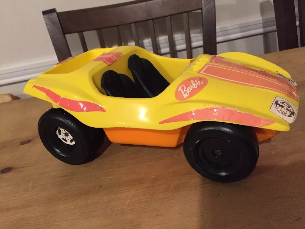 Vintage 1972 Barbie Goin Camping Breezy Buggy Car Beach Dune Buggy Made In USA