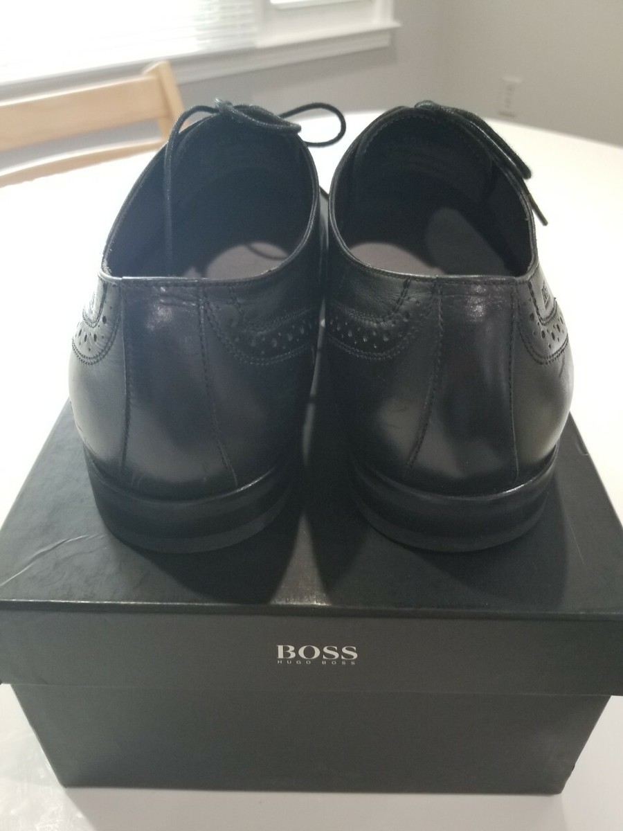 Hugo Boss Matano Longwing Oxford dress Shoes Black Leather  display picture 3