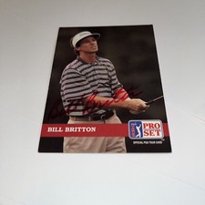 Bill Britton Signed 1992 Golf Card