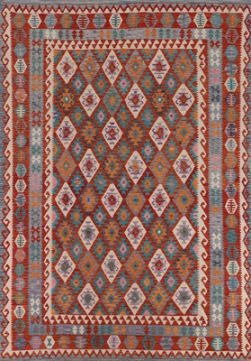 Flatweave Reversible Tribal Kilim Kelim Rugs Handwoven Wool Carpets 8x11 ft