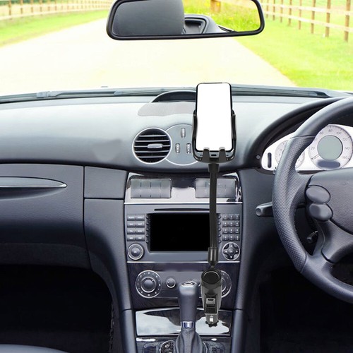 Car Phone Mount with USB Charging Ports for 3-6.5 Inch Smartphones - 第 3/12 張圖片