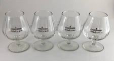 (4) Courvoisier Cognac France Ribbed Snifters 8oz Glasses Brandy