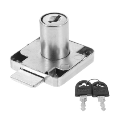 Cabinet Lock with Key Showcase Safety Lock Drawer Security Lock Stainless Steel