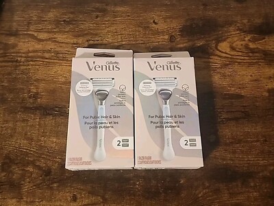 2x Gillette Venus Intimate Womens Razor Blade - 2 Refill