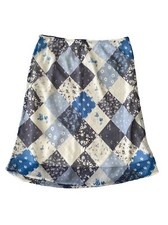 cotton on blue floral midi skirt size medium