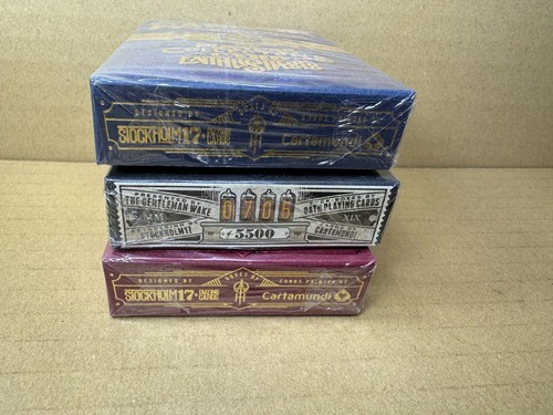 THE PARLOUR playing cards set Black Blue Red Limited 705/5500 Gentleman Wake - Picture 2 of 5