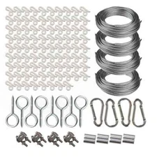 Simple Living Solutions 200 ft. ProDec Complete Cable Wire Outdoor Patio Light