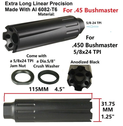 Competiton Muzzle Brake, 5/8-32 threads for 458 socom and 450