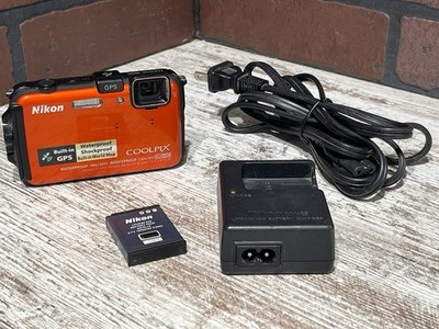 Nikon Coolpix AW100 16MP Water/Shock Proof Digital Camera - Orange